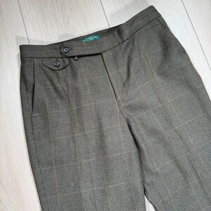 Lauren Ralph Lauren Petite Plaid Wool Blend Dress Pants Career Trousers Sz 10P